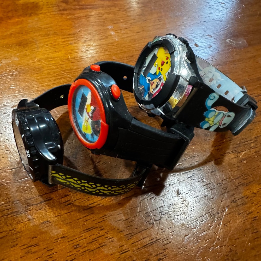 Kids Character Watch Lot Pokemon Pikachu‎ Batman Angry Birds Digital Untested